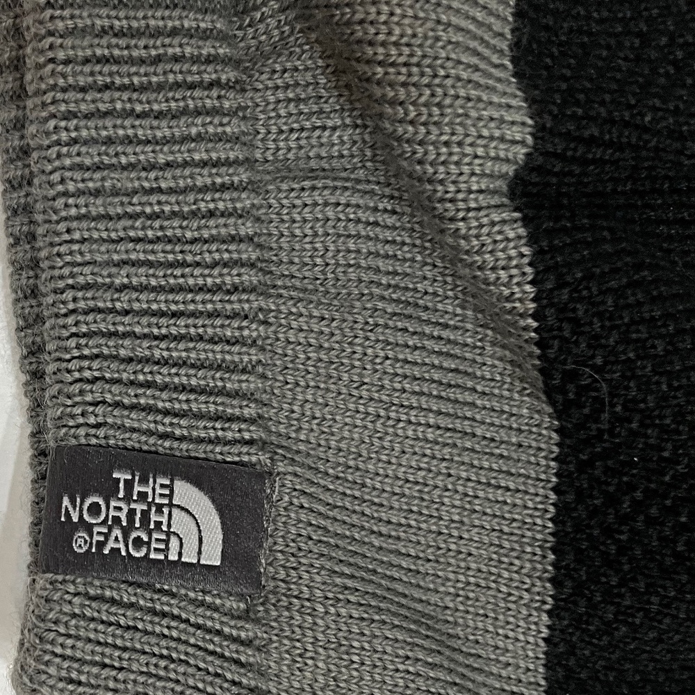 NWT TNF The North Face Black / Grey Striped Brigadier Knit Beanie, Unisex - Picture 6 of 14